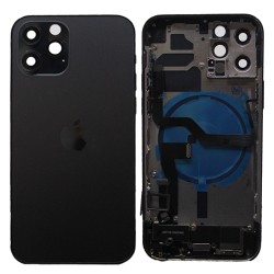 TRASEIRA TAMPA CHASSI COMPLETO APPLE IPHONE 12 PRO MAX PRETO TRASEIRA TAMPA CHASSI COMPLETO APPLE IPHONE 12 PRO MAX PRETO